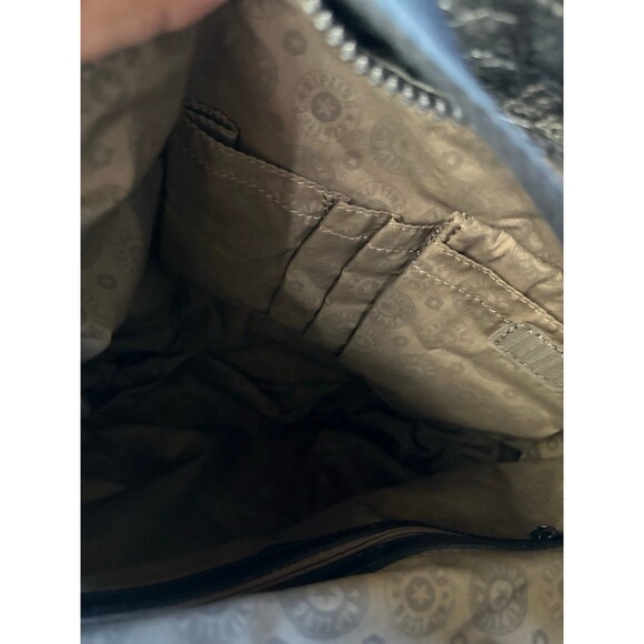 Kipling Women's Carley Expandable Metallic Snakeskin Hobo Handbag Shoulder Bag - Picture 7 of 9